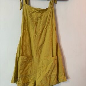 Yellow Sleeveless Romper 100% Cotton